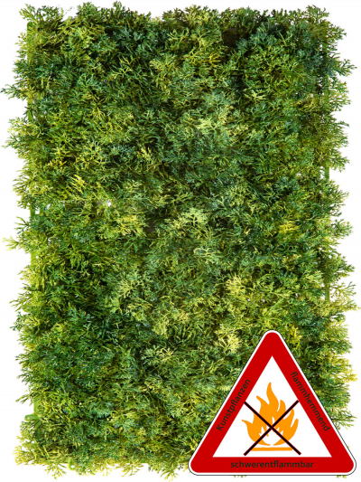 Moos Matte künstlich ca. 25x50 cm, permanent schwerentflammbar.